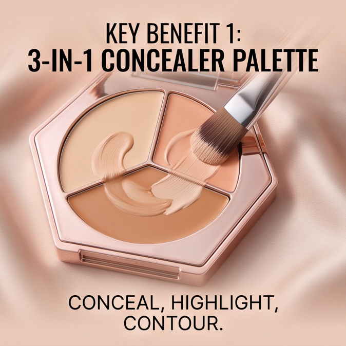 3-in-1 Cream Concealer Palette