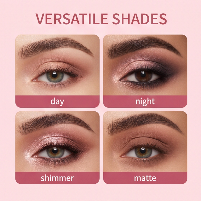 7-Shade Rosy Nude Eyeshadow Palette
