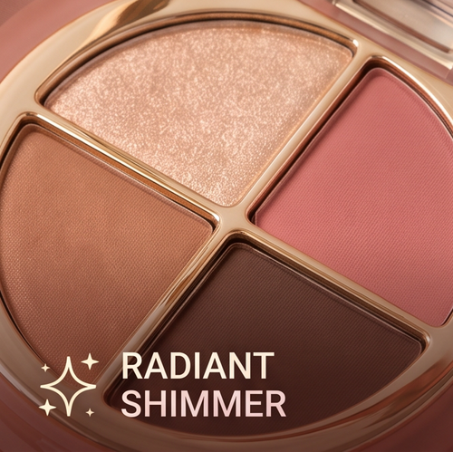 4-Color Rose Gold Eyeshadow Quad