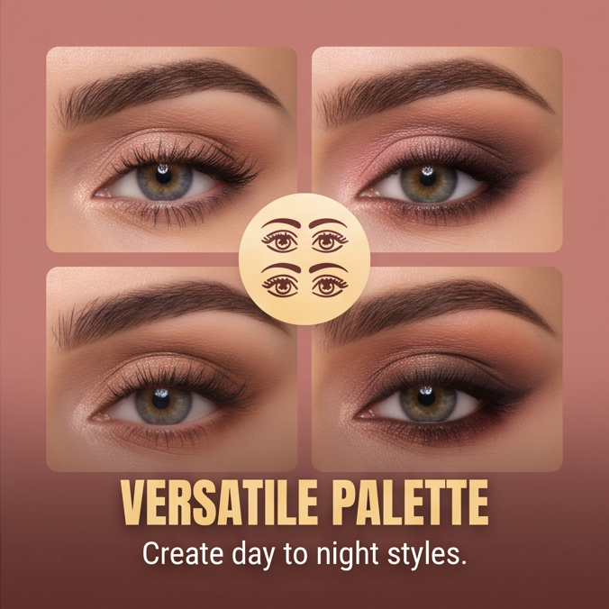 4-Color Rose Gold Eyeshadow Quad