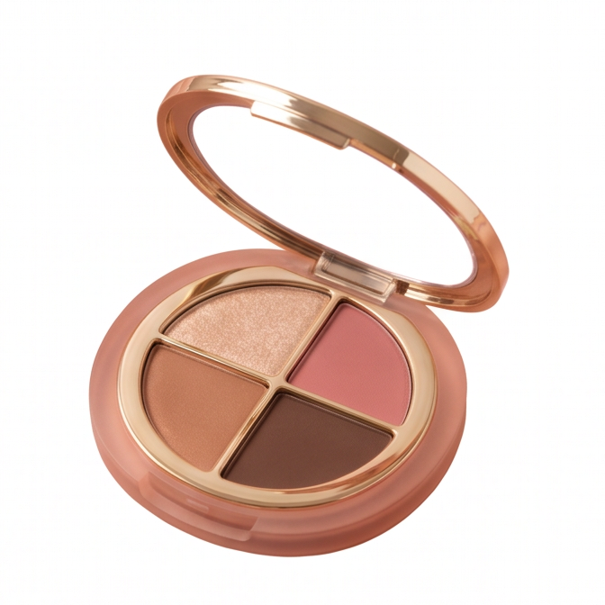 4-Color Rose Gold Eyeshadow Quad