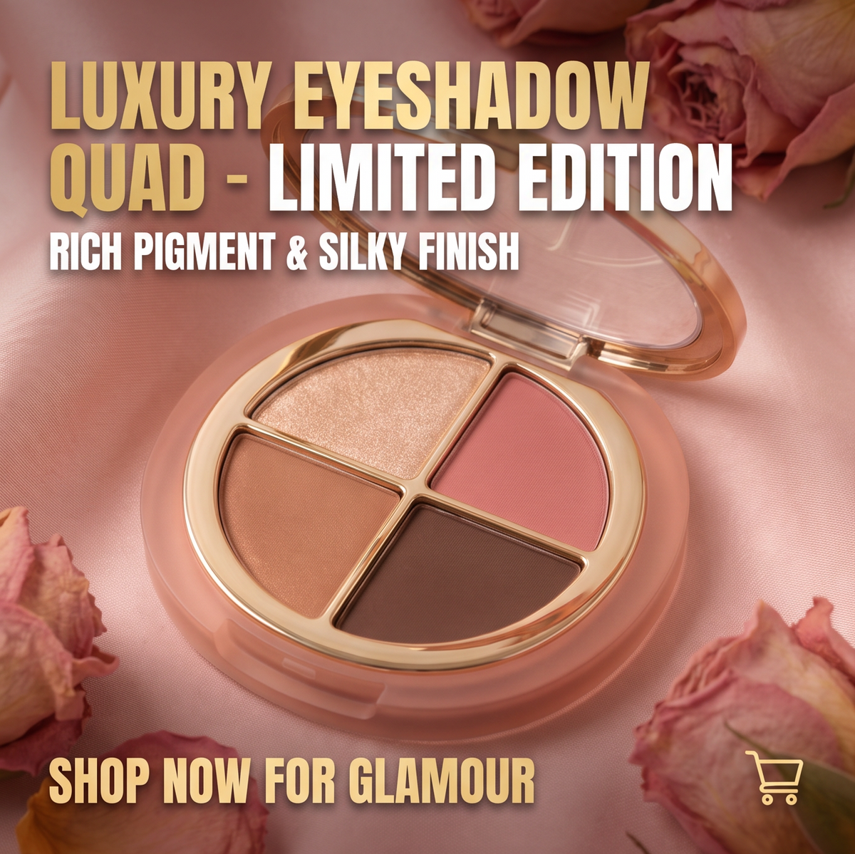 4-Color Rose Gold Eyeshadow Quad
