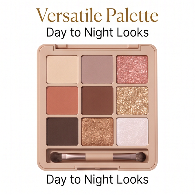 9-Color Rose Nude Eyeshadow Palette