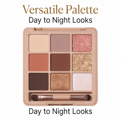 9-Color Rose Nude Eyeshadow Palette