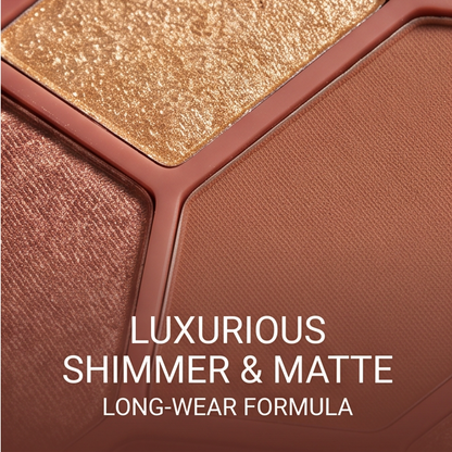 9-Color Geometric Rose Eyeshadow Palette