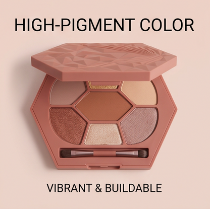 9-Color Geometric Rose Eyeshadow Palette