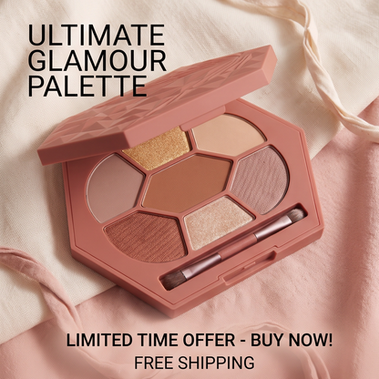 9-Color Geometric Rose Eyeshadow Palette
