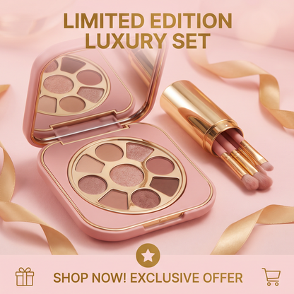 7-Color Rose Gold Eyeshadow Palette Set