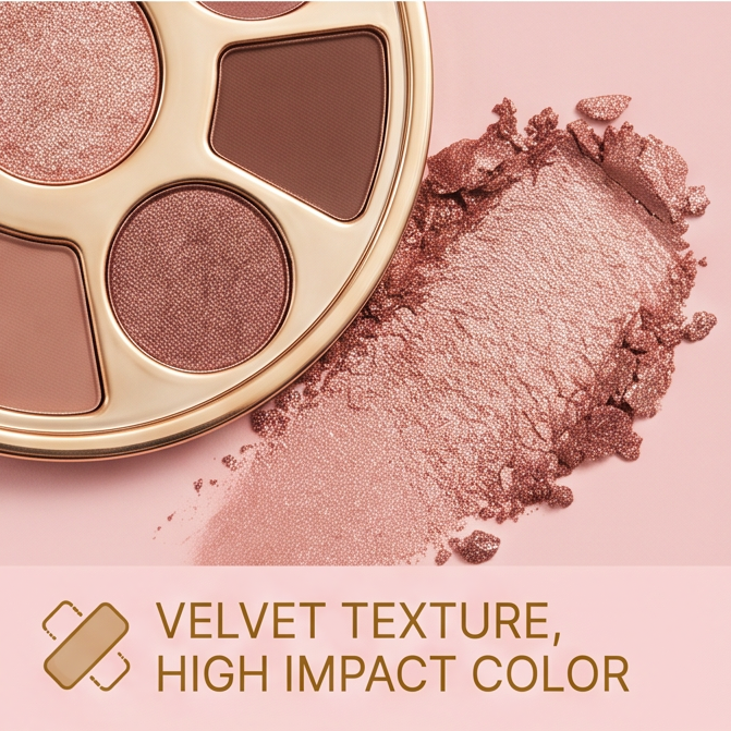 7-Color Rose Gold Eyeshadow Palette Set