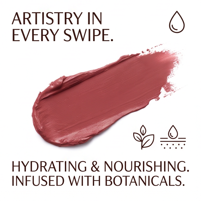 Floral Embossed Velvet Matte Lipstick
