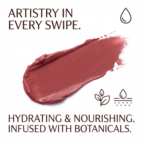 Floral Embossed Velvet Matte Lipstick