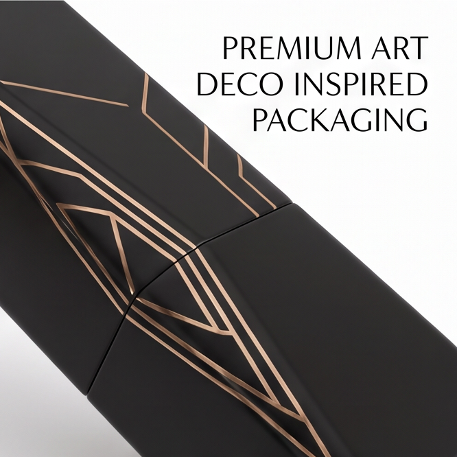 Art Deco Lipstick with Rose Gold Accents