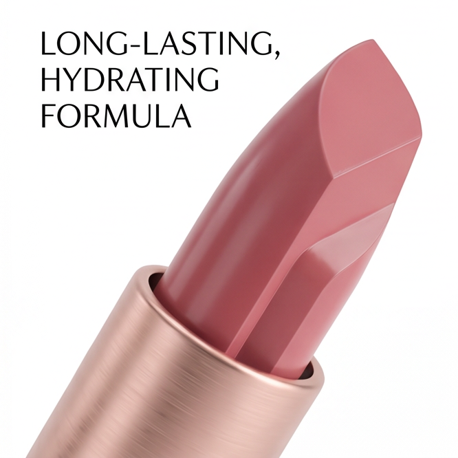 Art Deco Lipstick with Rose Gold Accents