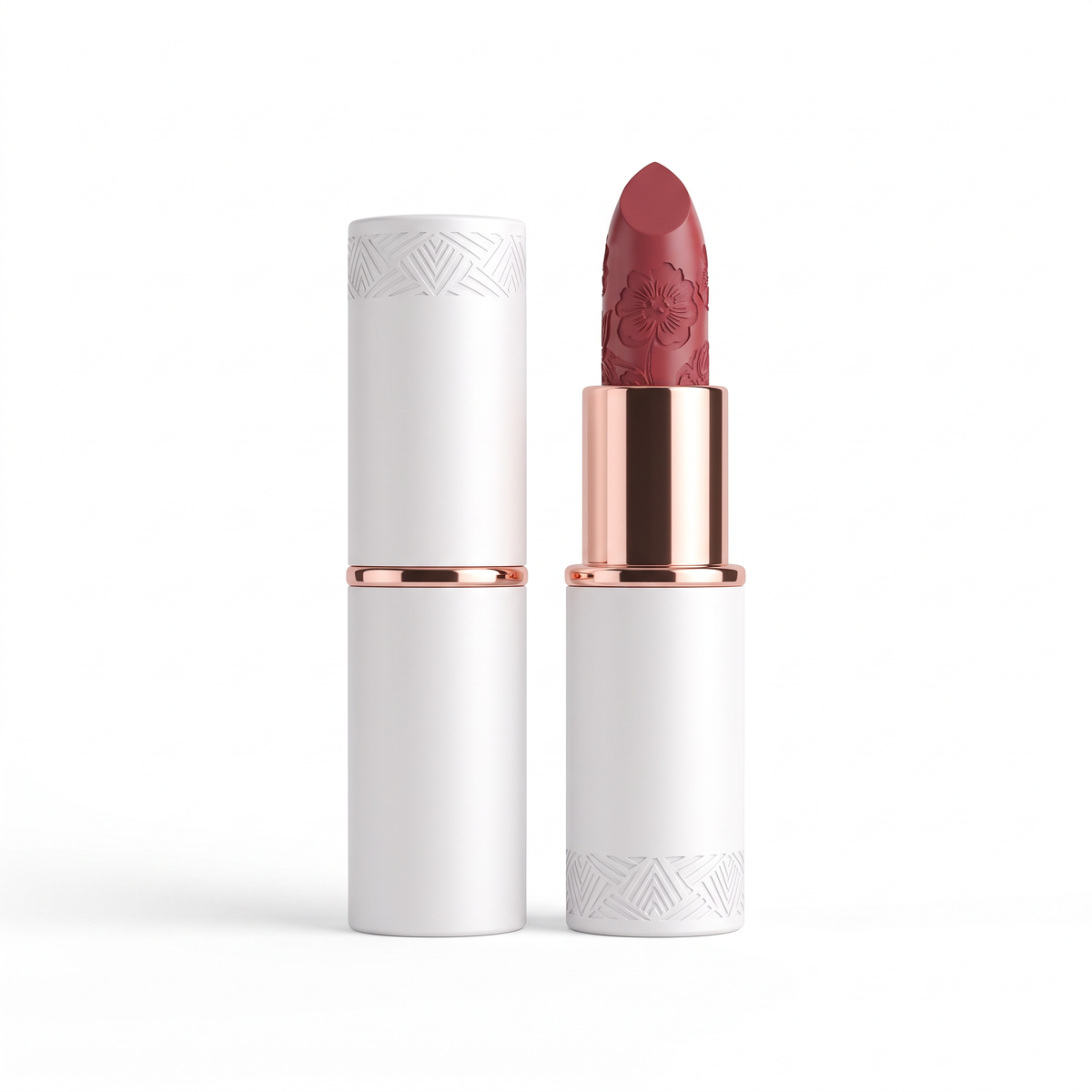 Floral Embossed Velvet Matte Lipstick