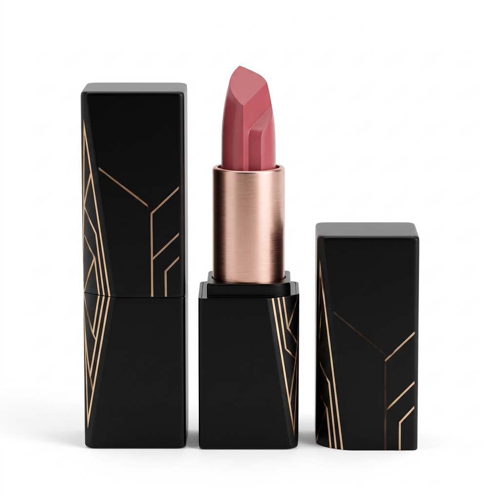 Art Deco Lipstick with Rose Gold Accents